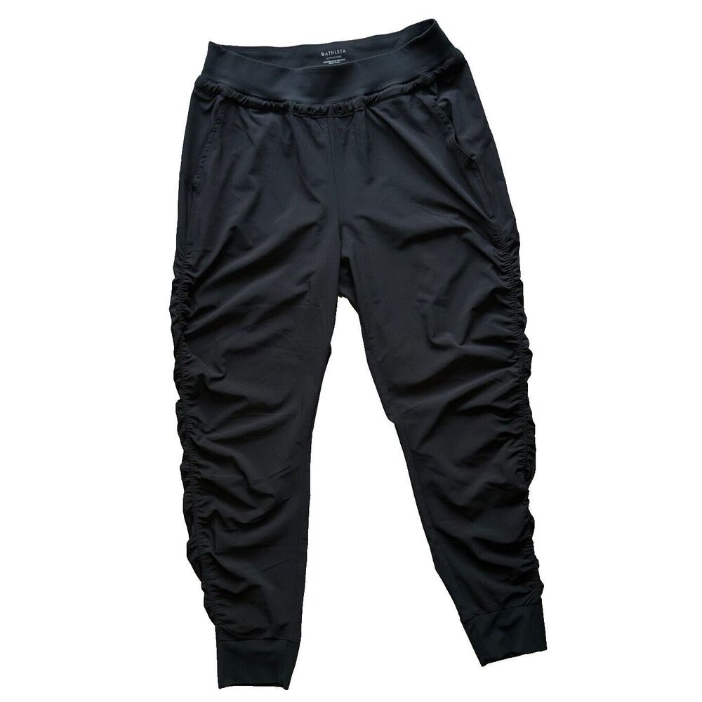 Athleta Black Ruched Joggers